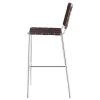 CoasterEssence 183584 Adelaide - Upholstered Pub Height Bar Stool - Brown And Chrome