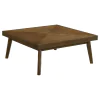 Coaster Fine Furniture 707798 Westerly - Square Wood Coffee Table - Walnut Brown