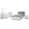 Coaster Fine Furniture 224771KE-S5 Caraway - 5 Piece Eastern King Bedroom Set - White