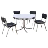 CoasterEveryday 2388-S5 Retro - 5 Piece Round Dining Table Set - White And Black