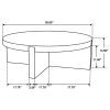Coaster Fine Furniture 710138 Kinkaid - Round Solid Mango Wood Coffee Table - Brown