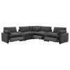 Coaster Fine Furniture 609530P-SETA Collins - 7 Piece Modular Power Reclining Sectional - Dark Gray