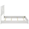 Coaster Fine Furniture 224941QB1 Ives - Queen Headboard, Footboard & Slats, Box 1 of 2 - White High Gloss