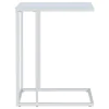 CoasterEveryday 900250 Stella - Glass Top C-Shaped Sofa Side Table - Chrome