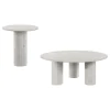 Coaster Fine Furniture 709668-S2 Astoria - 2 Piece Marble Coffee And End Table Set - White