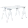CoasterEssence 801535 Amaturo - Glass Top Acrylic Writing Desk - Clear
