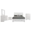 Coaster Fine Furniture 203510KE-S5 Felicity - 5 Piece Eastern King Platform Bedroom Set - White