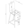 Coaster Fine Furniture 104873-S5 Tolbert - 5 Piece Bar Set With Acrylic Chairs - Clear And Chrome