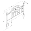 CoasterEssence 300182QF Bailey - Metal Queen / Full Open Frame Headboard - Black