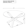 Coaster Fine Furniture 708128 Kenzie - Round Tempered Glass Top Cocktail Coffee Table - Chrome