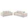 Coaster Fine Furniture 504955-S2 Burnett - 2 Piece Chenille Upholstered Sofa Set - Ivory