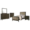 Coaster Fine Furniture 224421T-S5 Wilkes - 5 Piece Twin Bedroom Set - Dark Cocoa