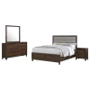 Coaster Fine Furniture 223441KW-S4 Welsley - 4 Piece California King Bedroom Set - Walnut