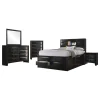 CoasterEssence 202701Q-S5 Briana - 5 Piece Queen Bedroom Set - Black