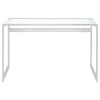 CoasterEssence 800746 Hartford - Glass Top Writing Desk - Chrome