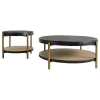 Coaster Fine Furniture 706198-S2 Arini - 2 Piece Round Coffee And End Table Set - Black