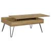 Coaster Fine Furniture 723368-S2 Fanning - 2 Piece Lift Top Coffee And End Table Set - Golden Oak