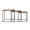 CoasterElevations 931182 Belcourt - 3 Piece Square Nesting Tables - Natural And Black