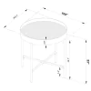 Coaster Fine Furniture 707897 Ozella - Round End Side Table With Recessed Top Sandy - Black