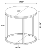 CoasterEveryday 736027 Lainey - Round Faux Marble Side End Table - Gray