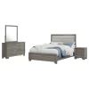 Coaster Fine Furniture 223341KW-S4 Wright - 4 Piece California King Bedroom Set - Brown Oak