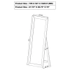 Coaster Fine Furniture 961655 Cadence - Tempered Glass Full Length Mirror - Gray Washed Oak