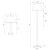 CoasterEssence 901235 Griffin - 3 Piece Floor And Table Lamp Set Brushed Nickel - Brush Nickel