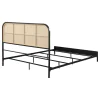Coaster Fine Furniture 360351Q Amherst - Radio Weave Rattan Metal Queen Bed - Black