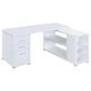 CoasterEveryday 800516 Yvette - 3-Drawer L-Shape Computer Desk - White