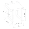 CoasterEssence 753397 Pala - Rectangular End Table - White High Gloss And Natural