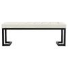 Coaster Fine Furniture 907514 Mesa - Boucle Upholstered Tufted Accent Bench - Vanilla
