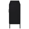 Coaster Fine Furniture 950420 Jess - 2-Door Arched Fluted Glass Accent Cabinet - Black