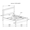 Coaster Fine Furniture 224771KWB1 Caraway - California King Headboard, Footboard & Slats, Box 1 of 2 - White