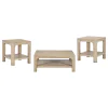 Coaster Fine Furniture 723488-S3 Solano - 3-Piece Square Coffee Table Set - Weathered Mango