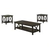 CoasterEssence 5909 Rachelle - 3 Piece Rectangular Coffee Table Set - Deep Merlot