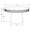CoasterElevations 105141 Ortega - Round Marble Top Wood Dining Table - Natural