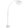 CoasterEveryday 920065 Shirley - Hanging Crystal Arc Metal Floor Lamp - Chrome