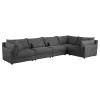 Coaster Fine Furniture 551681-SETA Sasha - 5 Piece Upholstered Modular Sectional - Barely Black