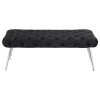 Coaster Fine Furniture 910333 Ella - Upholstered Tufted Bench Stainless Steel Legs - Black