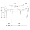 CoasterEveryday 100770 Gabriel - Oval Extension Leaf Dining Table - Cappuccino