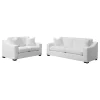 CoasterElevations 509891-S2 Ashlyn - 2 Piece Upholstered Sloped Arm Sofa Set - White