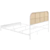 Coaster Fine Furniture 360301Q Amherst - Radio Weave Rattan Metal Queen Bed - White