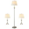 CoasterEssence 901235 Griffin - 3 Piece Floor And Table Lamp Set Brushed Nickel - Brush Nickel
