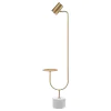 CoasterEssence 923309 Jodie - Adjustable Floor Lamp Side Table - Antique Brass