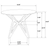 CoasterEveryday 108440 Elowen - Round Solid Wood Dining Table - Light Walnut