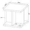 Coaster Fine Furniture 706177 Cortona - Square Engineered Wood End Side Table - Mango