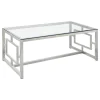 Coaster Fine Furniture 703738-S2 Merced - 2 Piece Rectangular Coffee And End Table Set - Nickel