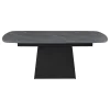 Coaster Fine Furniture 123131 Potero - Faux Marble Extension Leaf Dining Table - Black