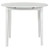 Coaster Fine Furniture 130005WHT Bucknell - 3 Piece Round Drop Leaf Dining Table Set - White