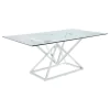CoasterEssence 109451-S6 Beaufort - 6 Piece Rectangular Dining Set - Chrome And Gray